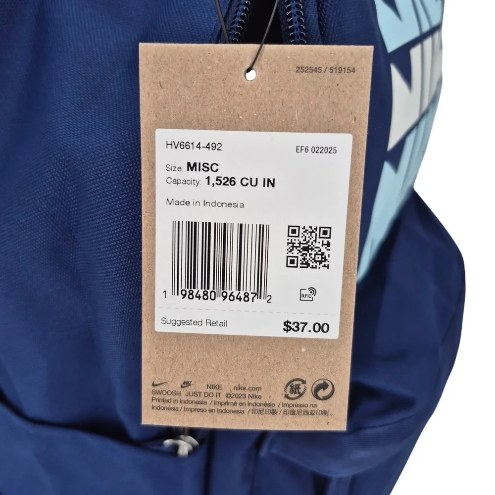 Nike Heritage Retro Backpack Bag Blue Void / Glacier Blue / Sail - Unisex